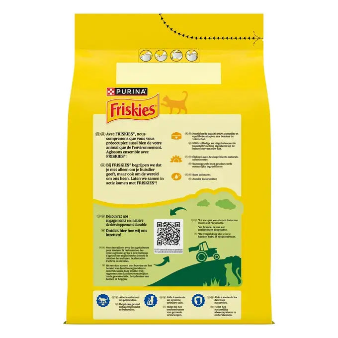 FRISKIES® CHAT STÉRILISÉ - Croquettes avec mélange de Bœuf et de Poulet avec des Légumes