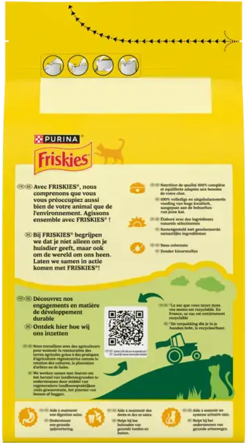 FRISKIES® CHAT ADULTE - Croquettes Bœuf et de Poulet avec des Légumes