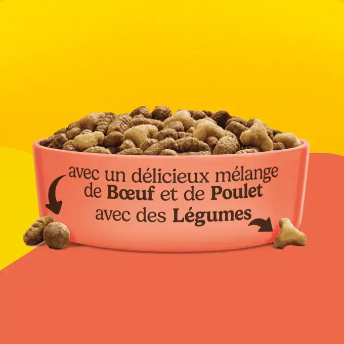 FRISKIES® CHAT ADULTE - Croquettes Bœuf et de Poulet avec des Légumes