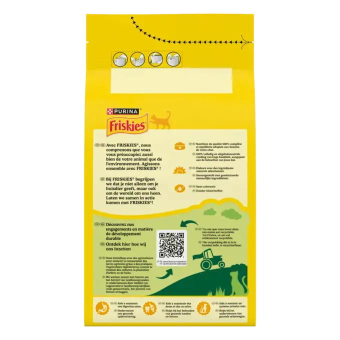FRISKIES® CHAT ADULTE - Croquettes avec mélange de Lapin et de Poulet avec des Légumes