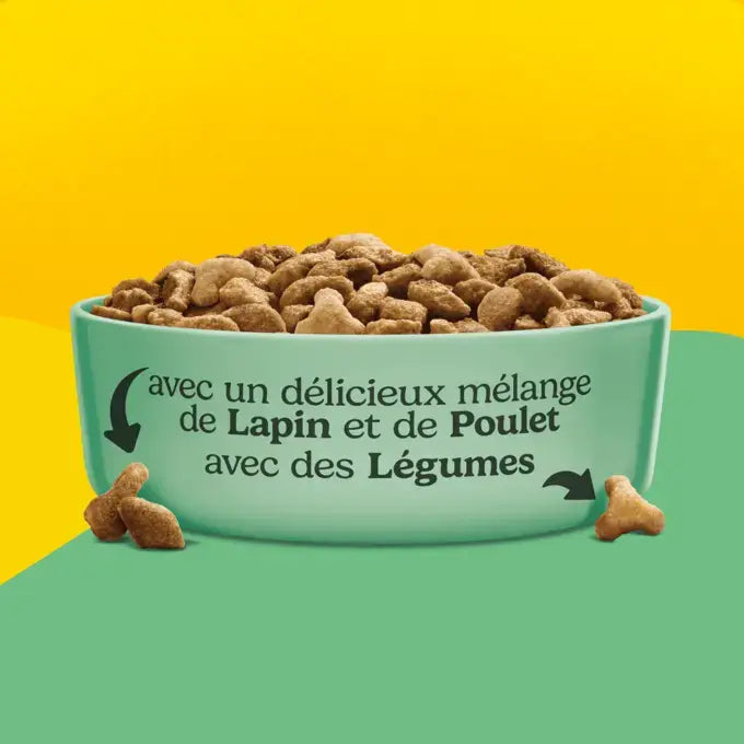 FRISKIES® CHAT ADULTE - Croquettes avec mélange de Lapin et de Poulet avec des Légumes