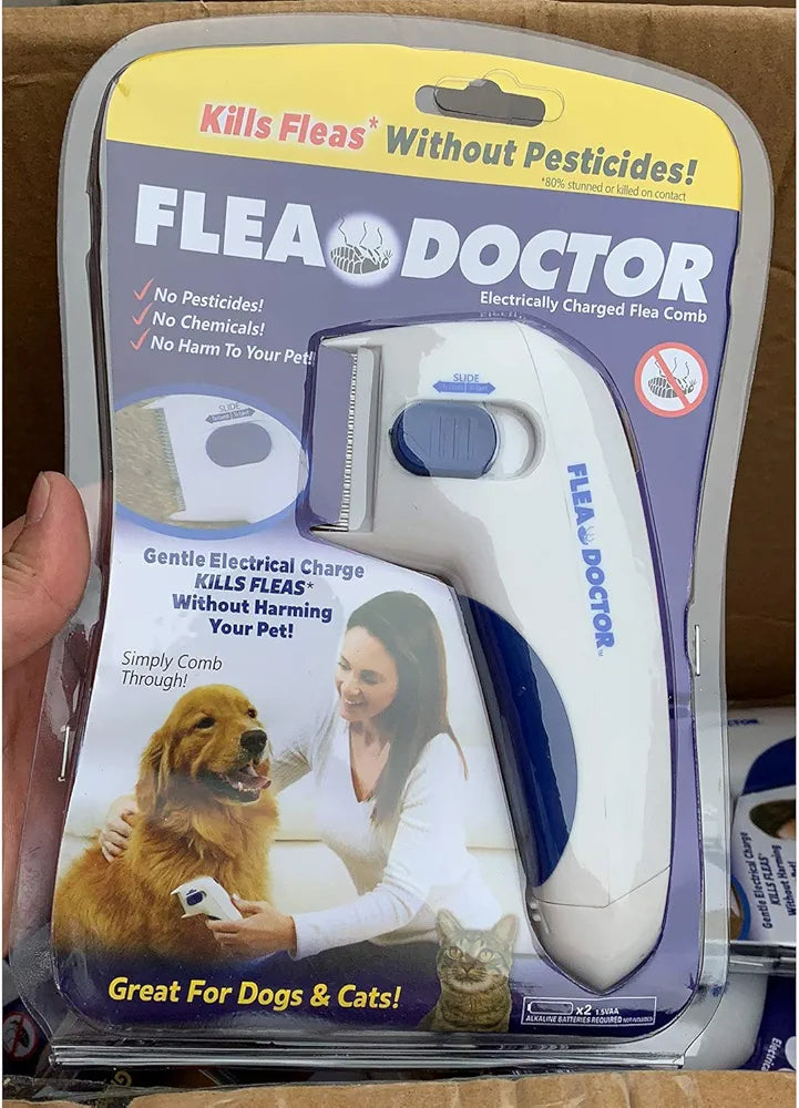 Peigne Anti-Puces Électrique Flea Doctor pour Chiens et Chats