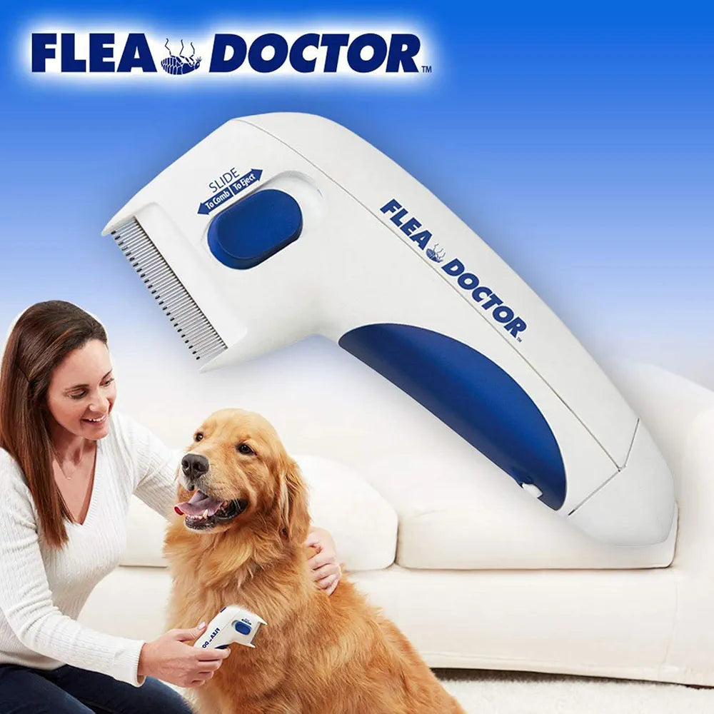 Peigne Anti-Puces Électrique Flea Doctor pour Chiens et Chats