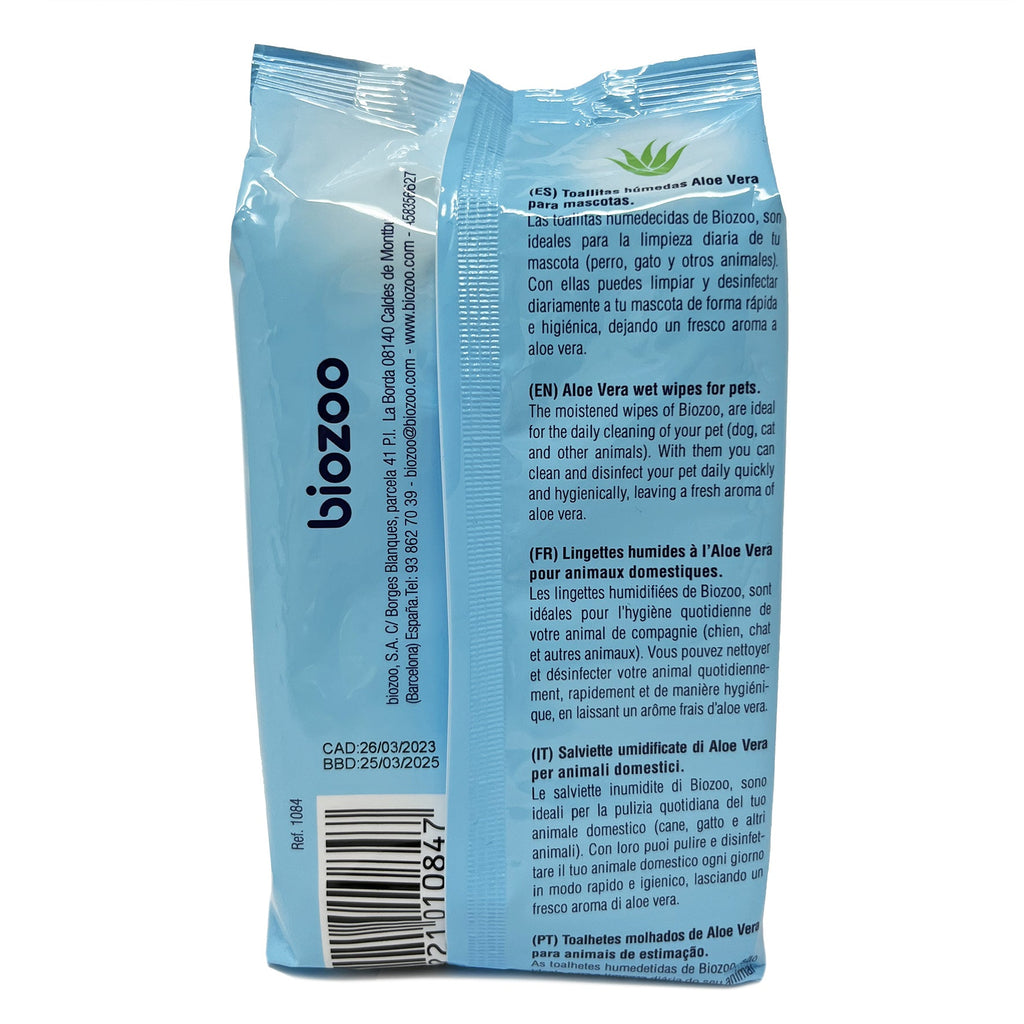 Lingettes Humides Aloe Vera Biozoo – 40 unités