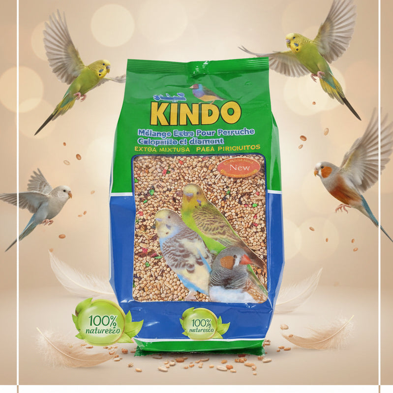 Kindo Mélange Extra Pour Perruche Calopsitte et Diamant