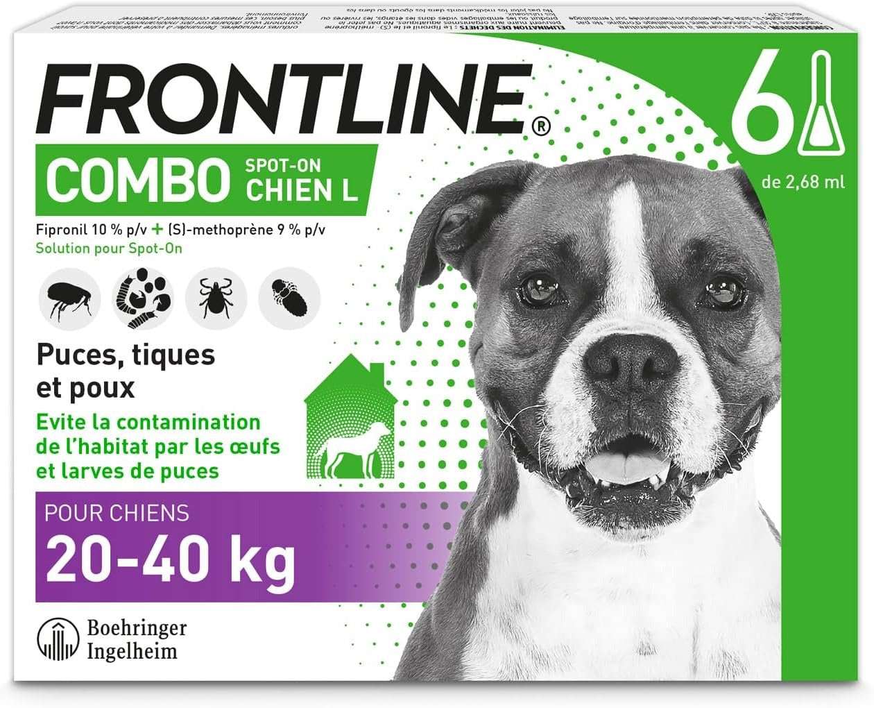 Frontline Combo Spot-On Chien L – Antiparasitaire 20-40kg