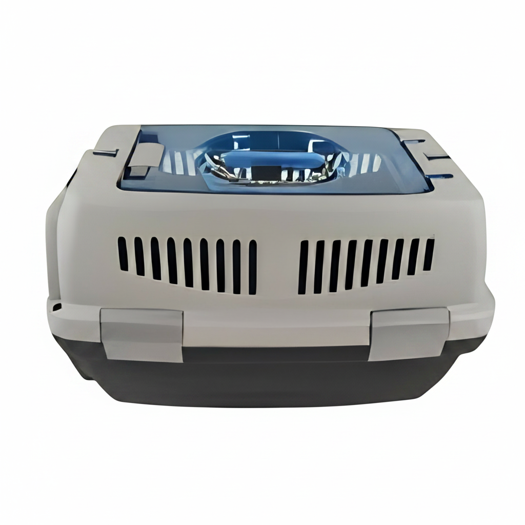 Cage de transport pour chien, chat et lapin avec porte en métal