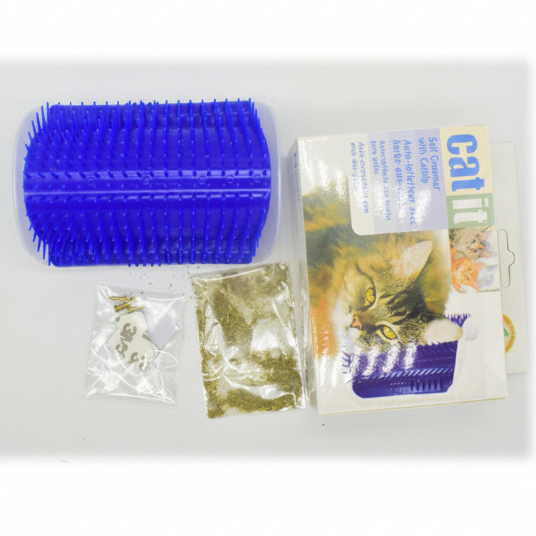 Catit Auto-Toiletteur avec Herbe-aux-Chats – Self-Groomer