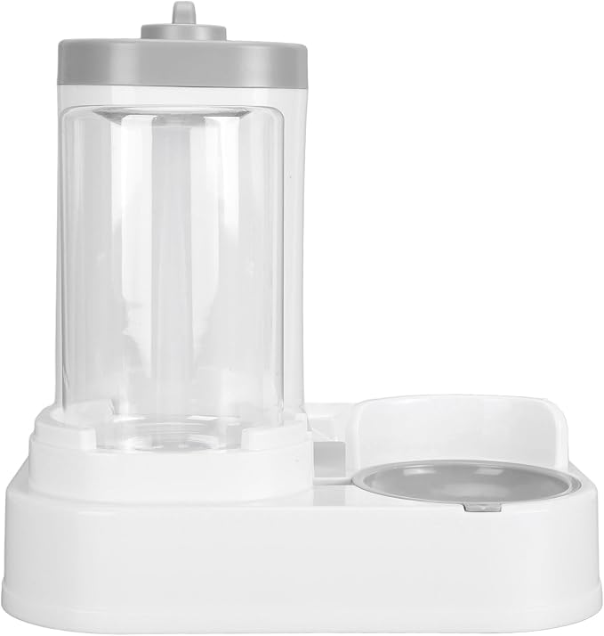 Distributeur Automatique 2-en-1 Zerodis pour Eau et Croquettes – Fenêtre Transparente, Pièces Démontables (Rose)