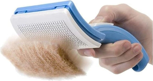 Brosse de Toilettage Autonettoyante pour Chiens (Bleue)