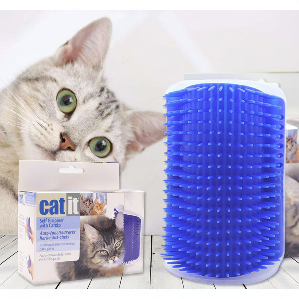 Catit Auto-Toiletteur avec Herbe-aux-Chats – Self-Groomer