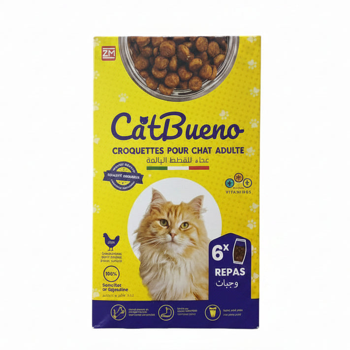 CatBueno Croquettes pour Chat Adulte - Saveur Poulet- 250g