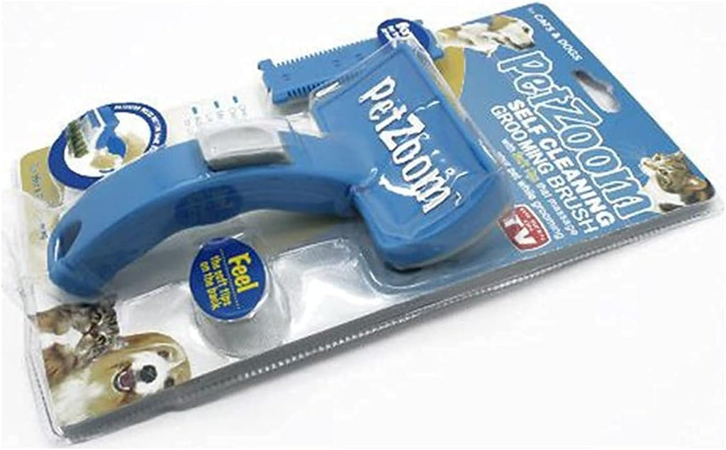 Brosse de Toilettage Autonettoyante pour Chiens (Bleue)