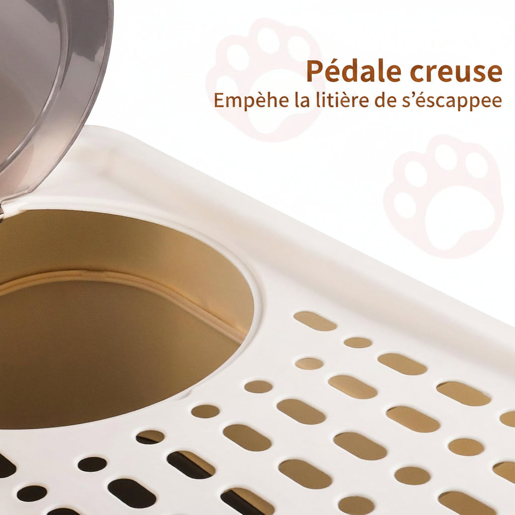 OHMG Bac à Litière Fermé pour Chat – Tiroir Désodorisant, Pliable jusqu'à 15 kg