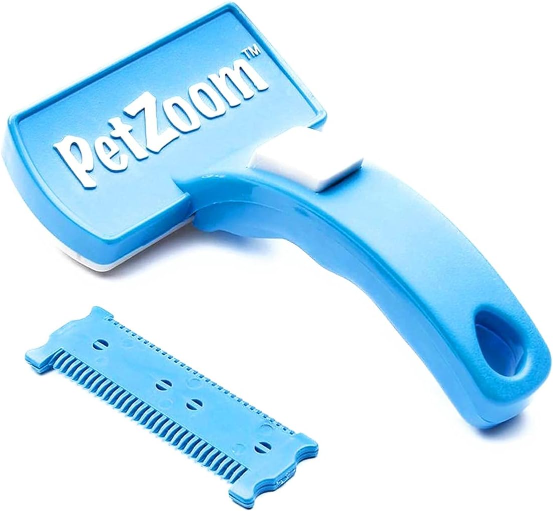 Brosse de Toilettage Autonettoyante pour Chats (Bleue)