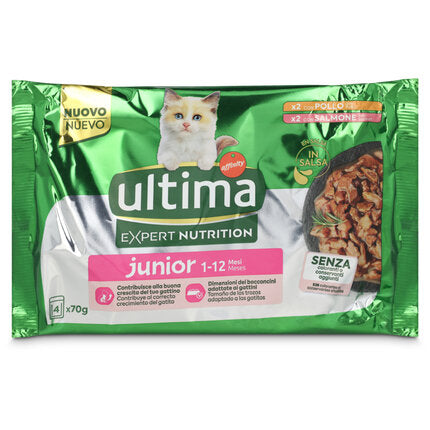 Ultima Expert Junior Poulet/Saumon 4 x 70g