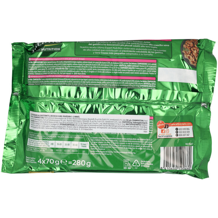 Ultima Expert Junior Poulet/Saumon 4 x 70g
