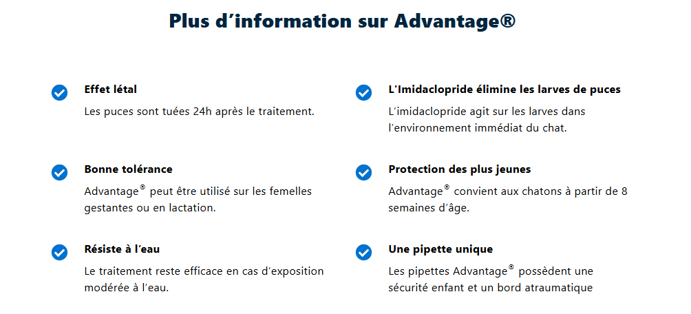Plus d'informations sur Advantage – bénéfices