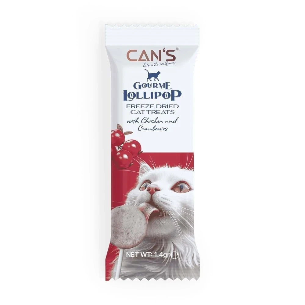 CAN'S Gourme Lollipop – Poulet et Canneberges (Rouge)