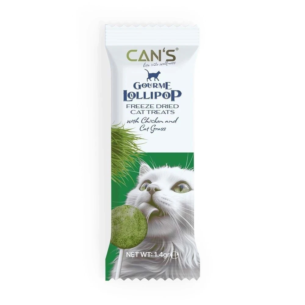 CAN'S Gourme Lollipop – Poulet et Herbe à Chat (Vert)