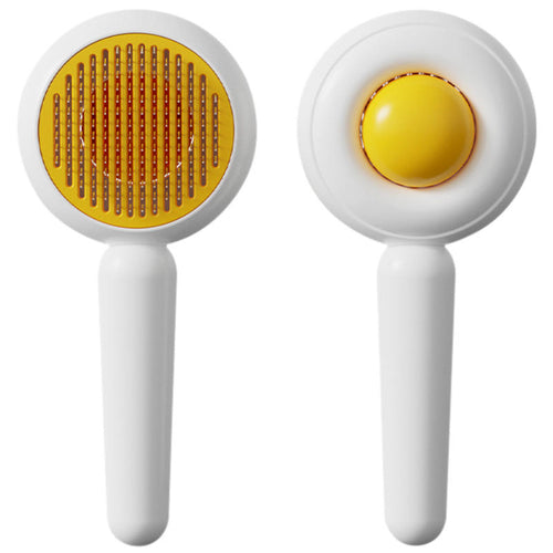 Brosse autonettoyante design œuf – face avant et arrière