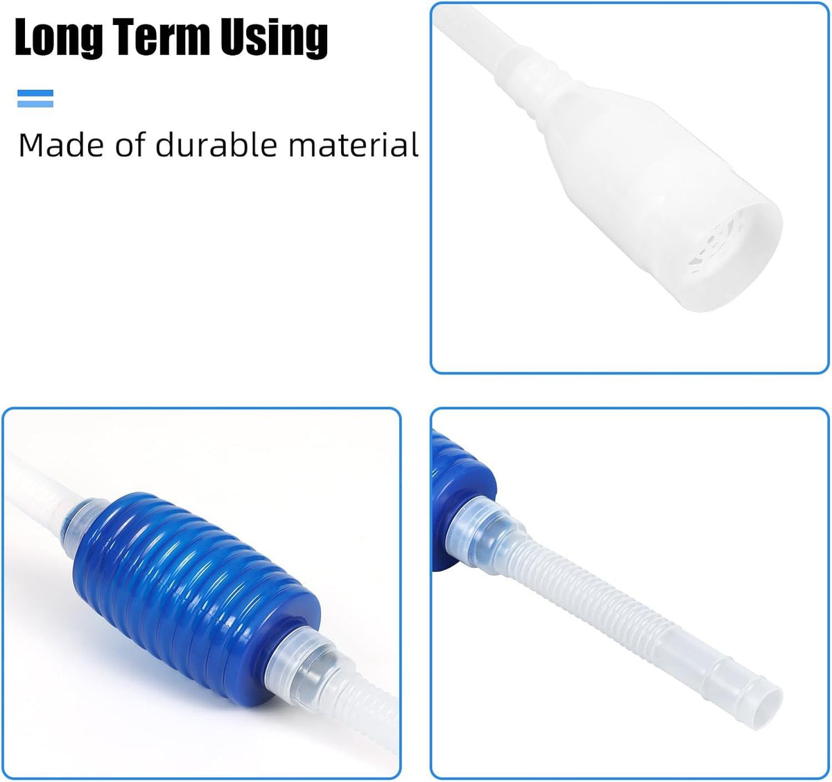 Pompe Siphon pour Aquarium – Changement d'Eau & Nettoyage Gravier