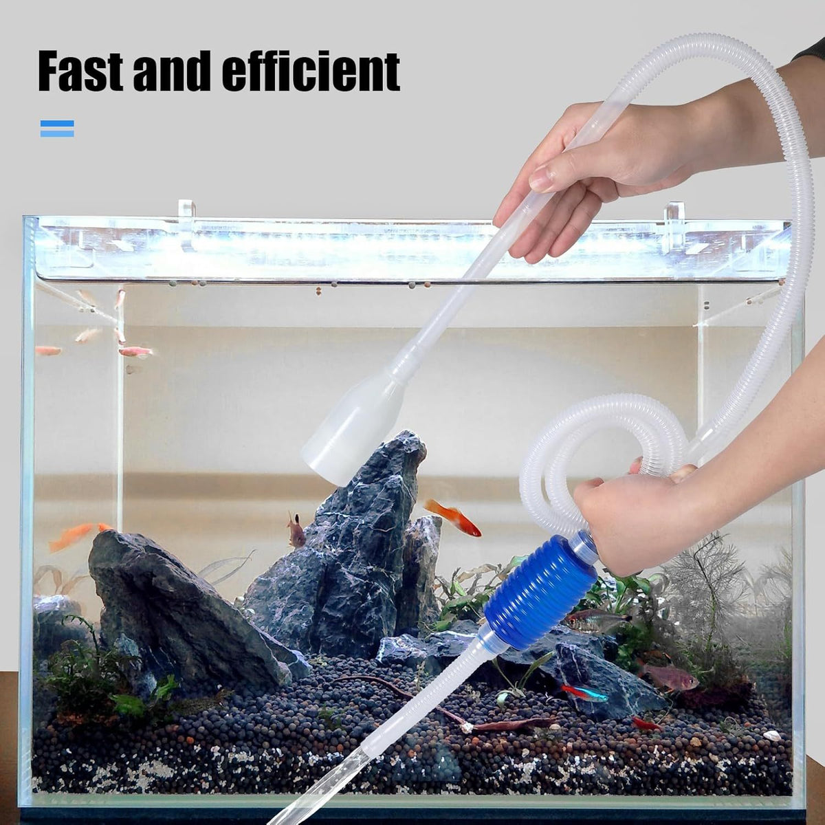 Pompe Siphon pour Aquarium – Changement d'Eau & Nettoyage Gravier