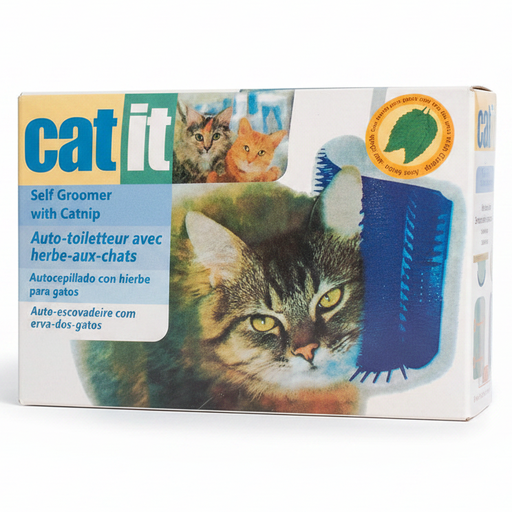Catit Auto-Toiletteur avec Herbe-aux-Chats – Self-Groomer