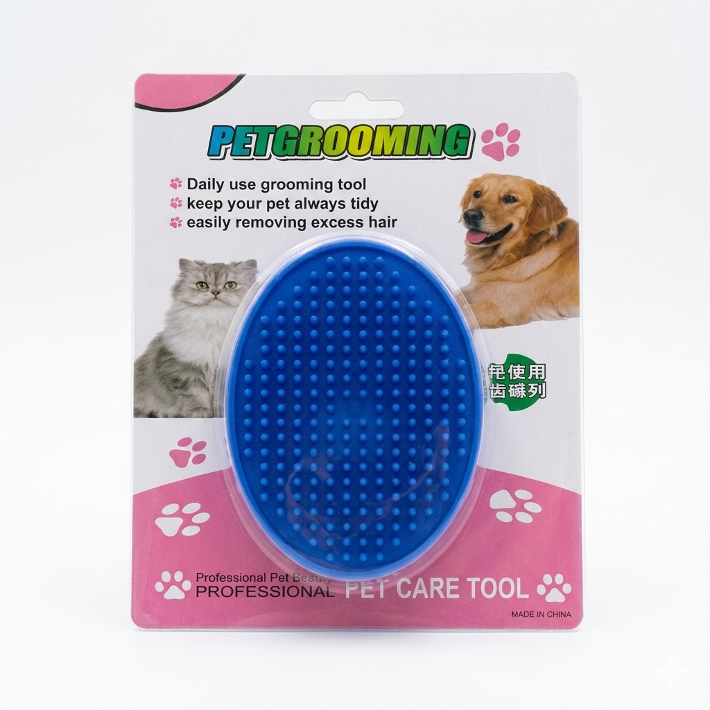 Brosse de Toilettage en Silicone pour Chien et Chat