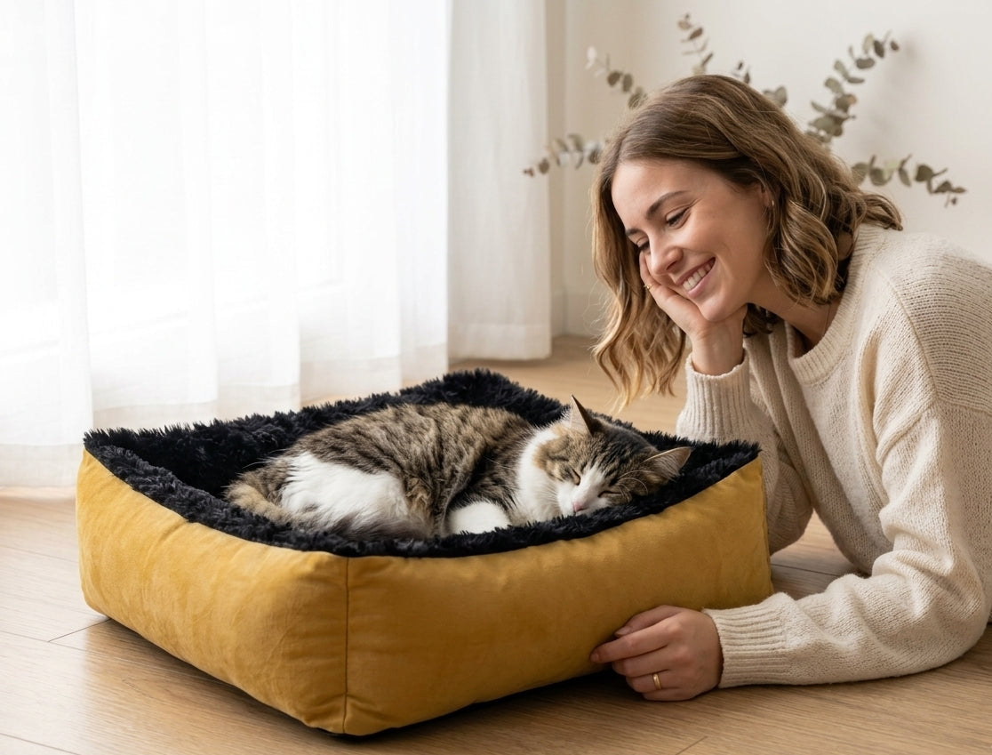 Lit douillet pour chien et chat 50 × 40 cm