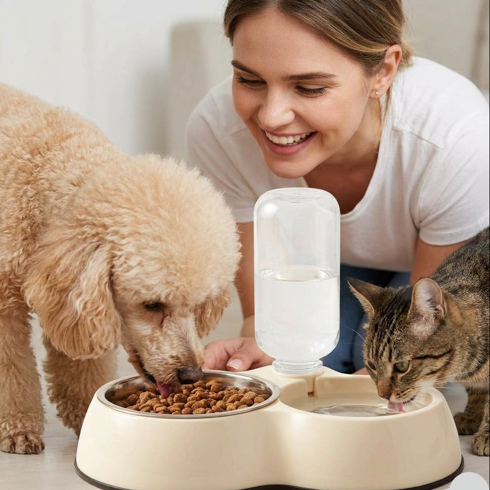 Gamelle Automatique 2-en-1 pour Chat – HAQI PET