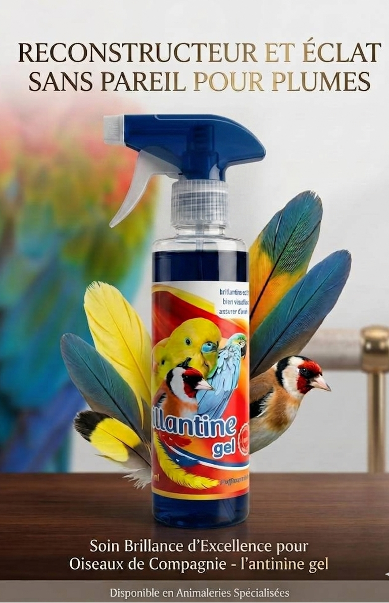 Brillantine Gel Blue Spray pour Oiseaux