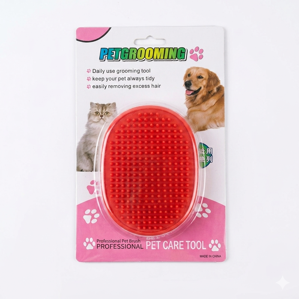 Brosse de Toilettage en Silicone pour Chien et Chat