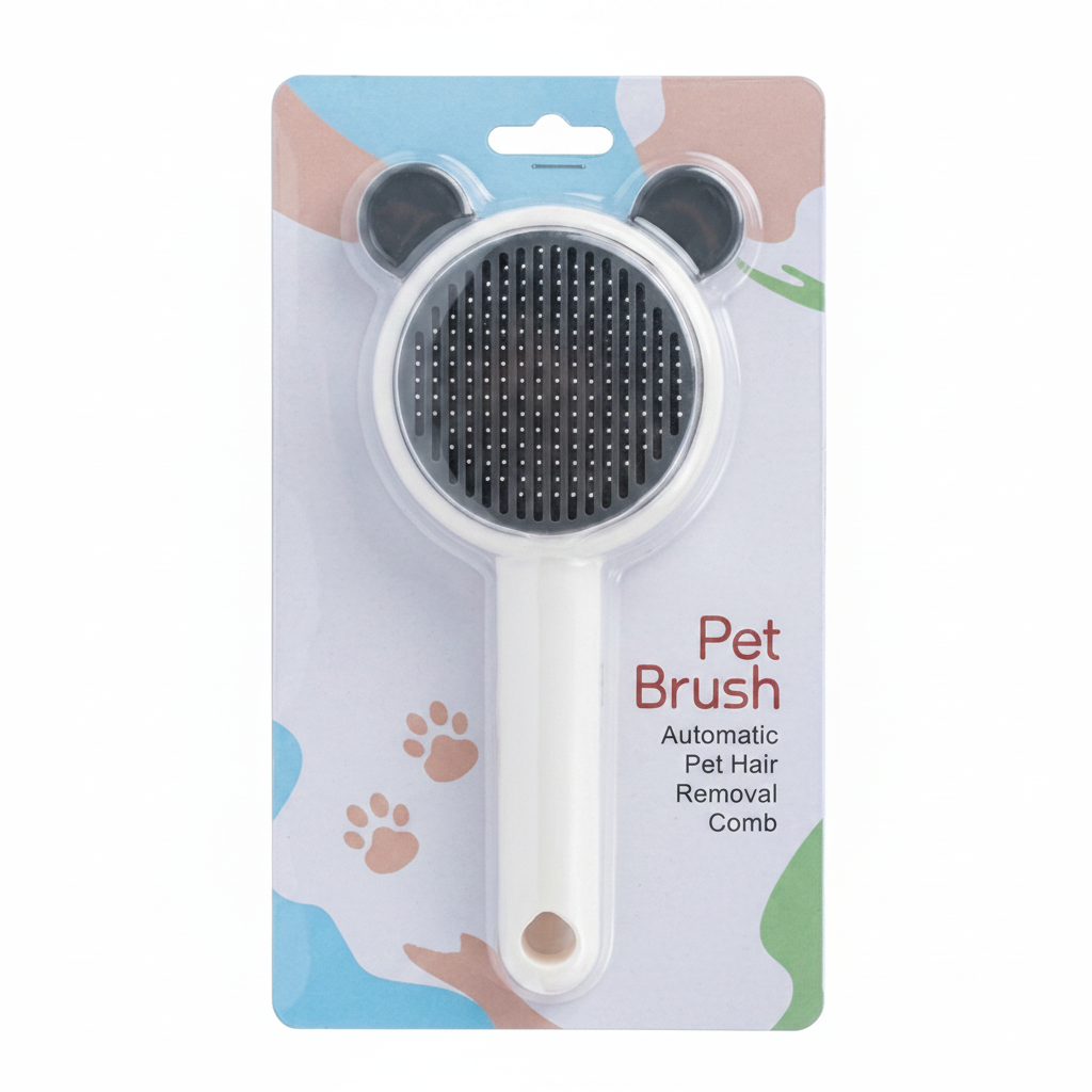 Brosse Pet Brush - vue de dos, coloris gris
