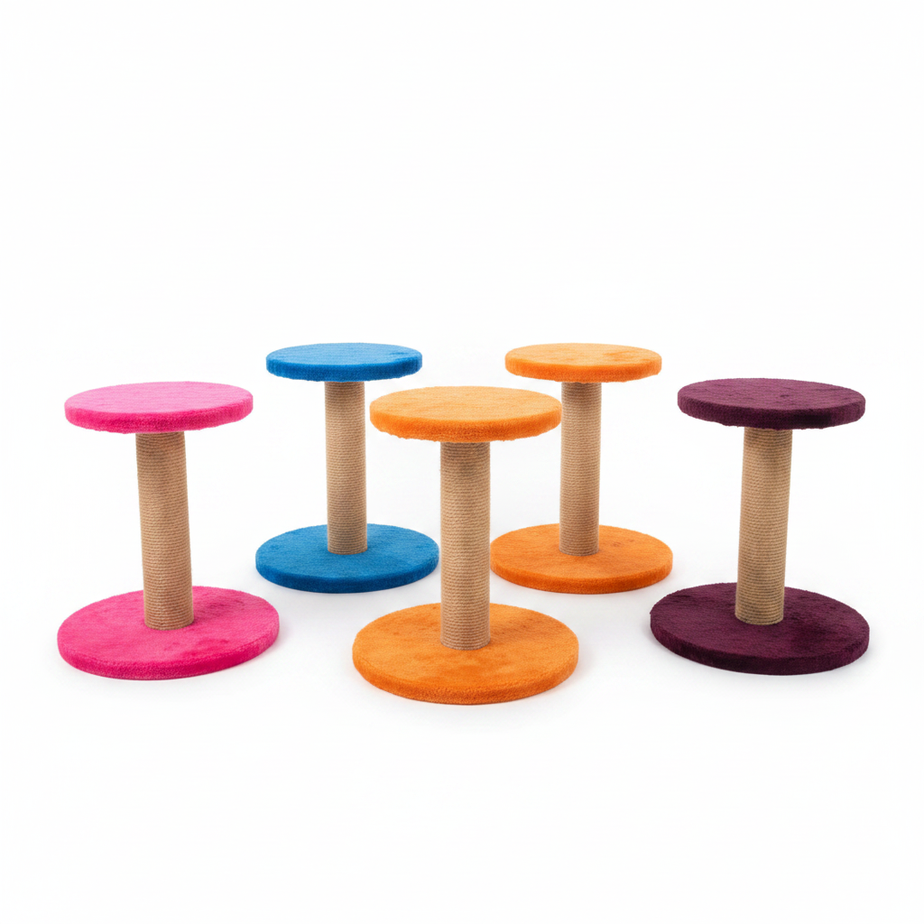 Arbre à chat standard avec griffoir en sisal et plateforme ronde