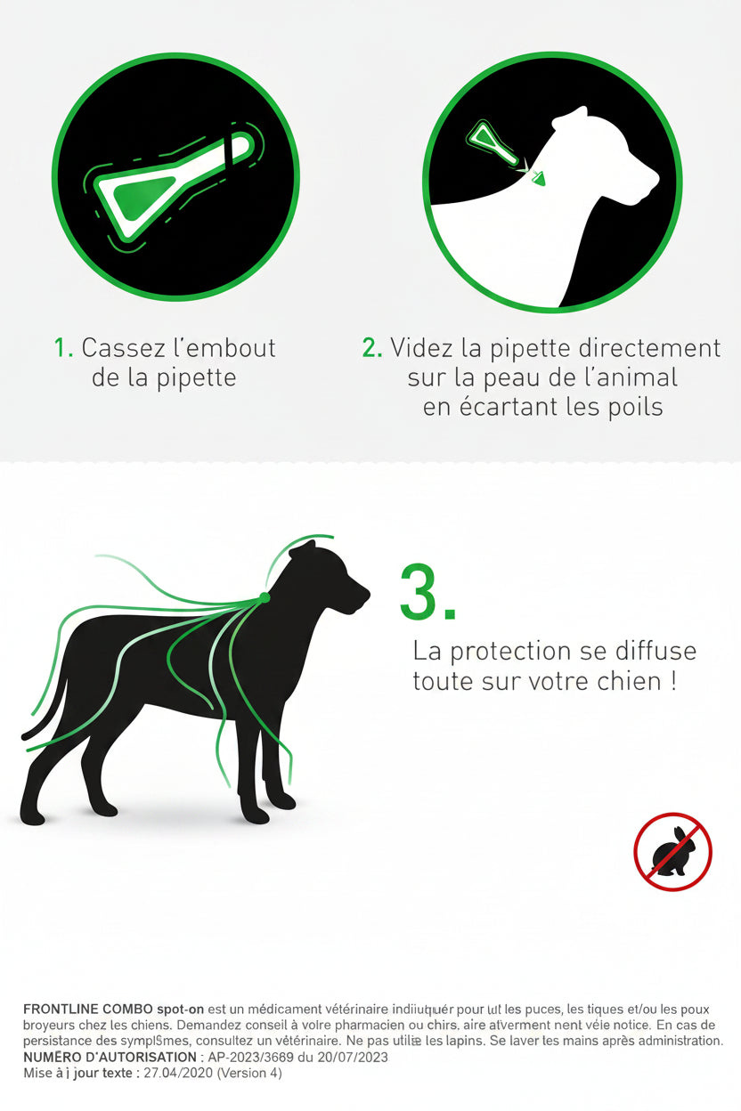 Frontline Combo Spot-On Chien L – Antiparasitaire 20-40kg