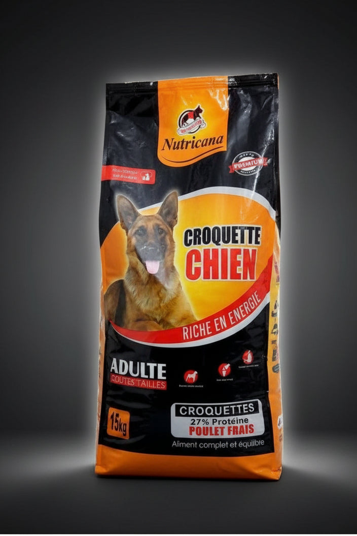 Nutricana Croquettes Chien Adulte 15kg - face avant fond blanc