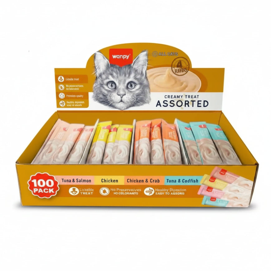 Wanpy Creamy Treat Assorted 4 saveurs 100 sticks