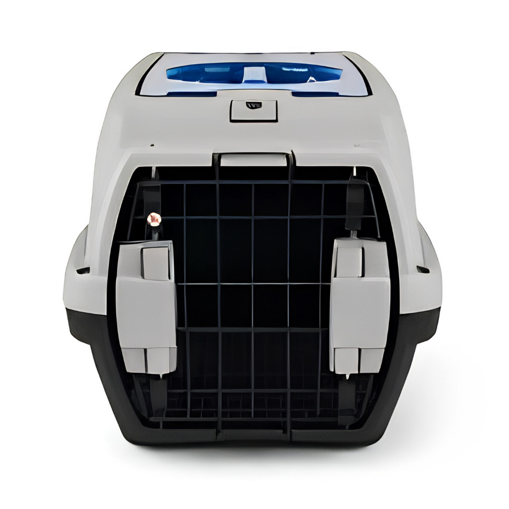 Cage de transport pour chien, chat et lapin avec porte en métal