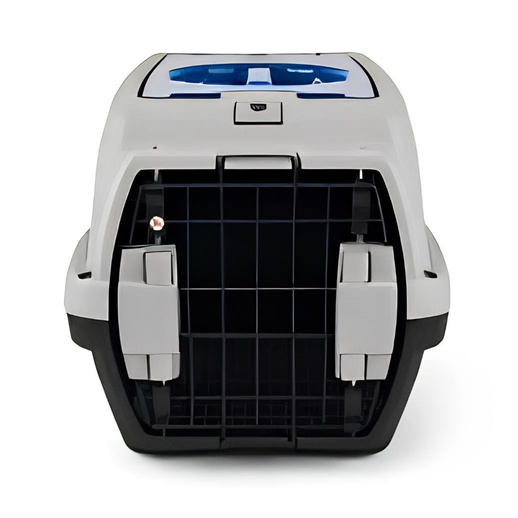 Cage de transport pour chien, chat et lapin avec porte en métal