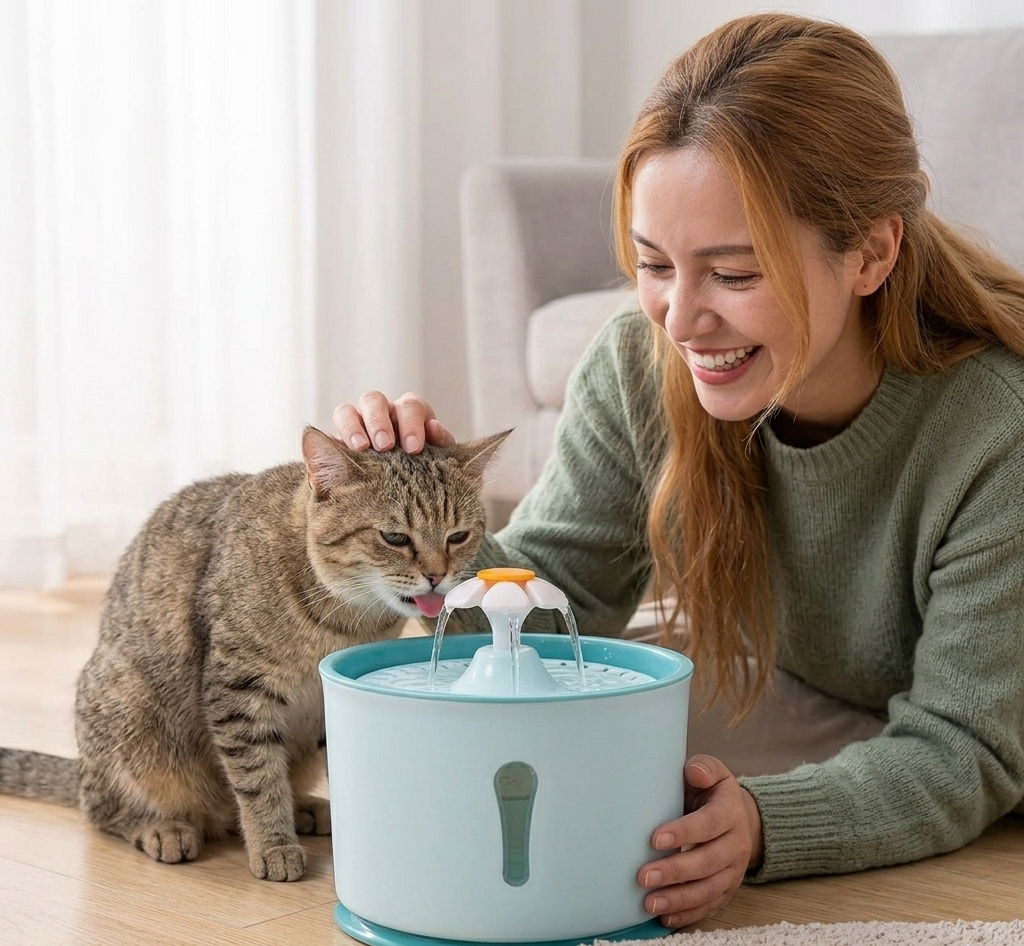 Fontaine à Eau pour Animaux – Design Fleur