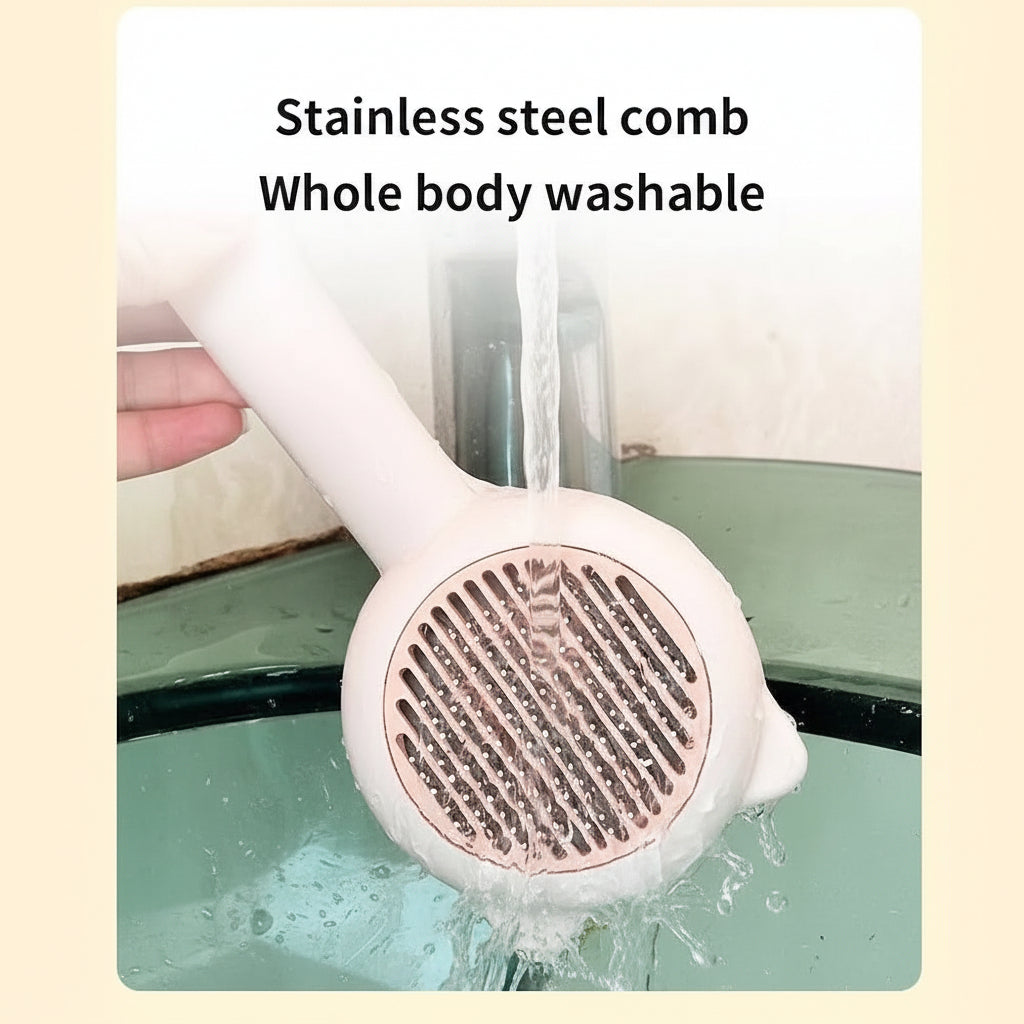 Brosse de toilettage autonettoyante pour chats et chiens
