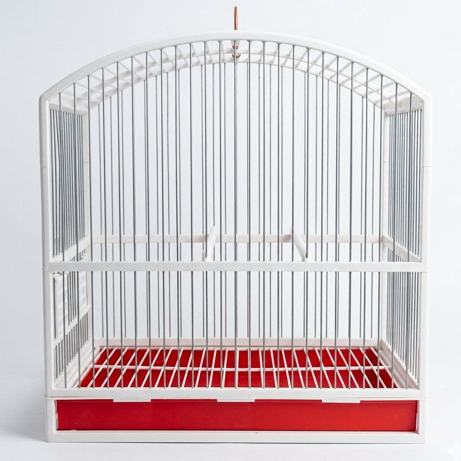 Cage à Oiseaux avec Tiroirs – Blanche & Colorée